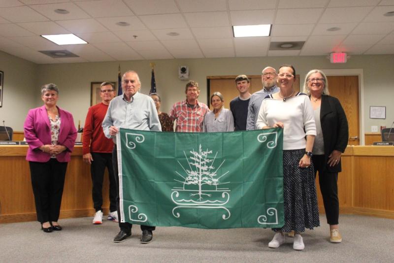 Kittery Town Council Accepting Tribal Flag from the Cowasuck Band of the Penacook-Abenaki
