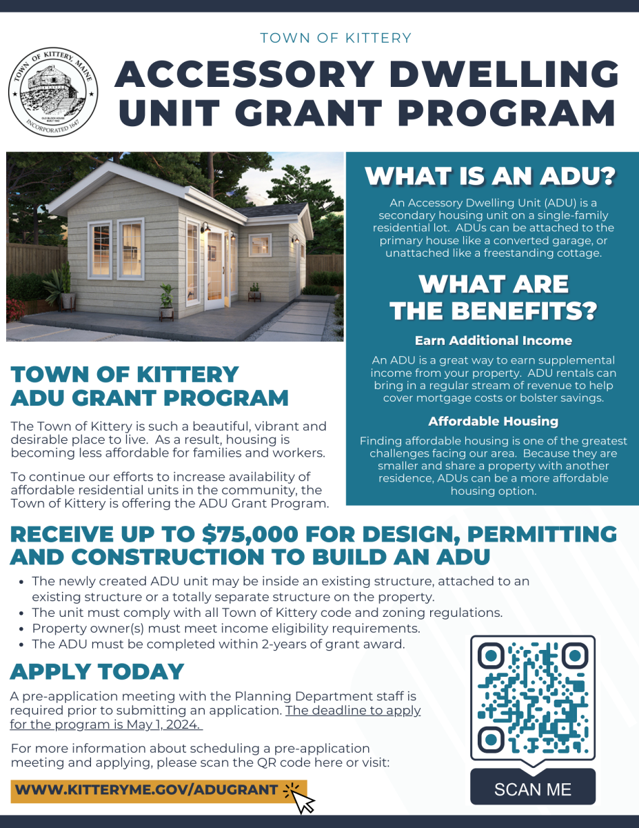Town of Kittery Accessory Dwelling Unit Informational Flyer