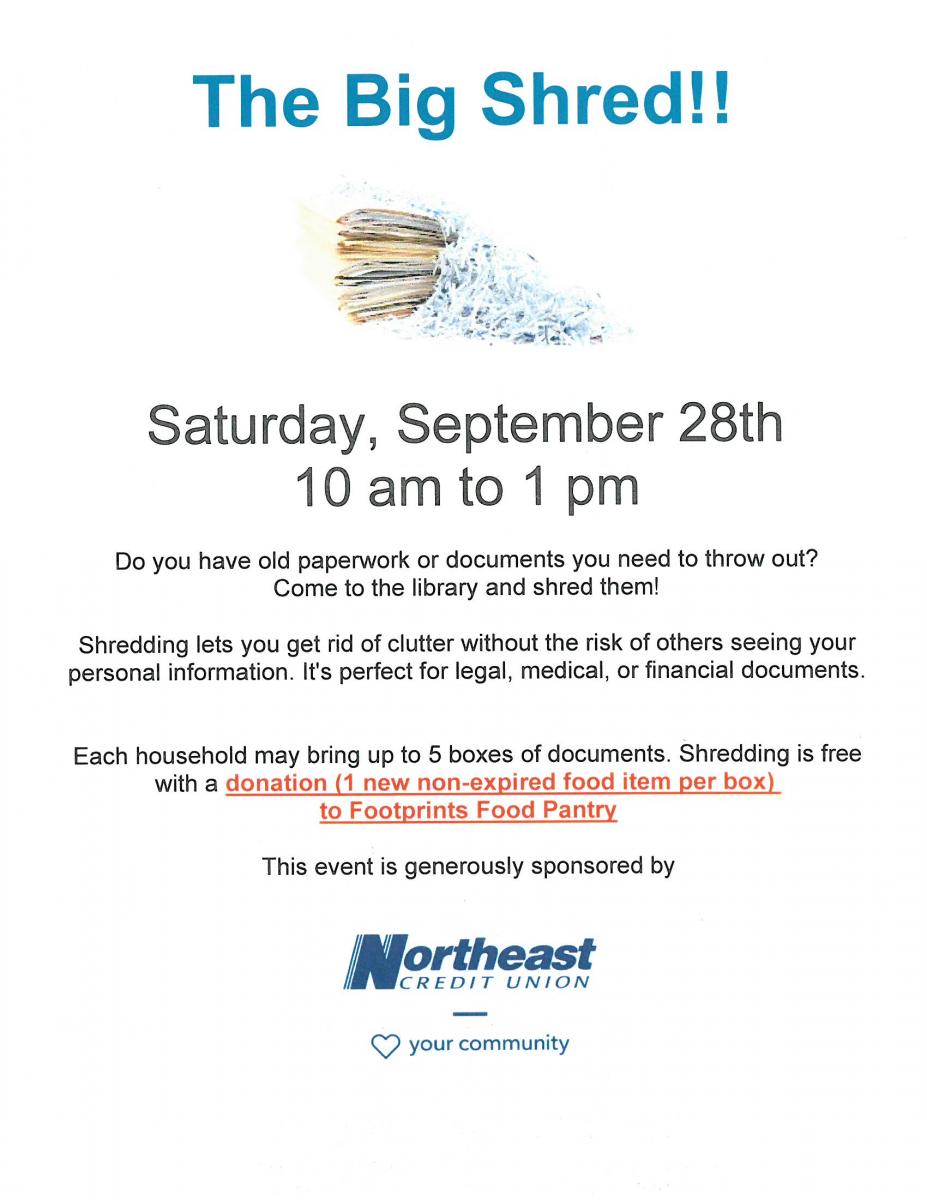 Shred Event Kittery Library