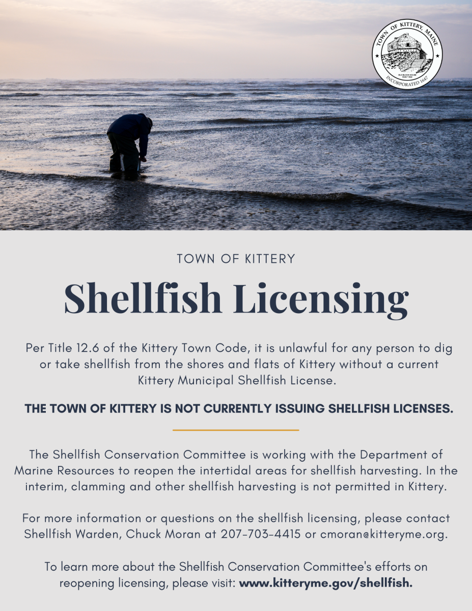 Shellfish Licensing Information Kittery