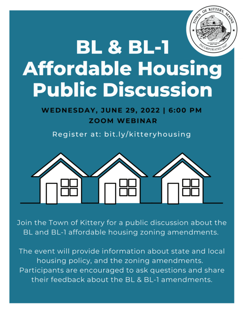BL &amp; BL-1 Affordable Housing Public Discussion Kittery