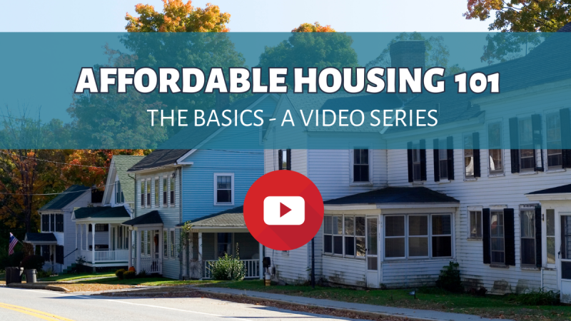 Photo of housing with a link to affordable housing videos on youtube
