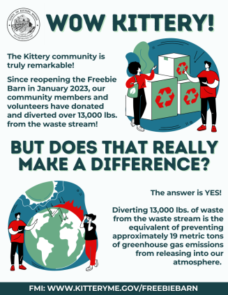 Informational Flyer about the Town of Kittery diverting 13,000 lbs of waste from the waste stream