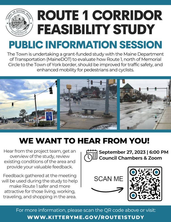 Route 1 Feasibility Study Public Meeting September 27 2023