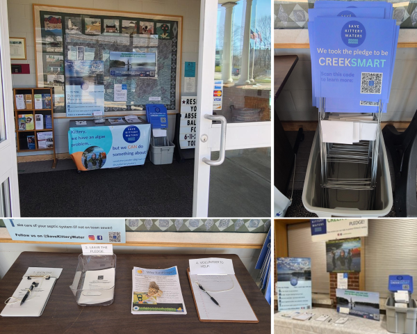 Image of Kittery CreekSmart Info and Pledge Tables at the Kittery Town Hall and Kittery Community Center