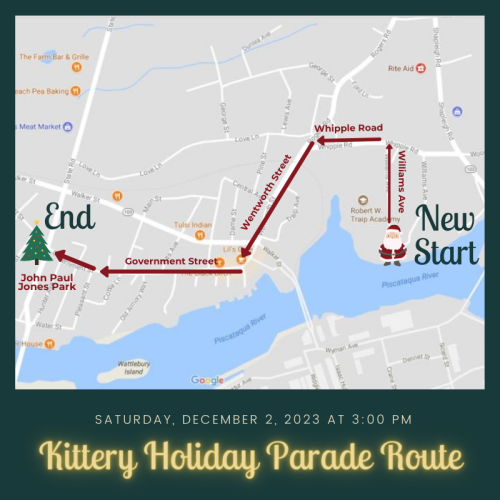 Kittery Holiday Parade Route Map