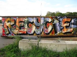 Graffiti on Bin - by Brad Sawyer