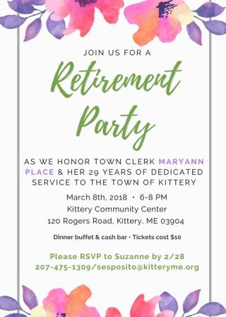Maryann Place Retirement Party