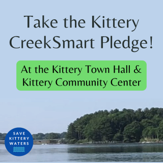 Image of Spruce Creek Watershed with text: Take the Kittery Creeksmart Pledge