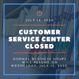 Kittery Customer Service Center Closed July 14 2020