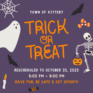 Trick or Treat in Kittery Rescheduled to 10/31