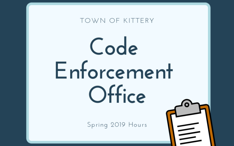 Kittery Code Enforcement Office Spring 2019