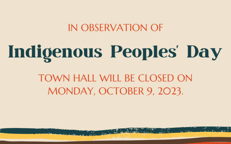 Kittery Town Hall Closed in Observation of Indigenous Peoples Day - October 9, 2023