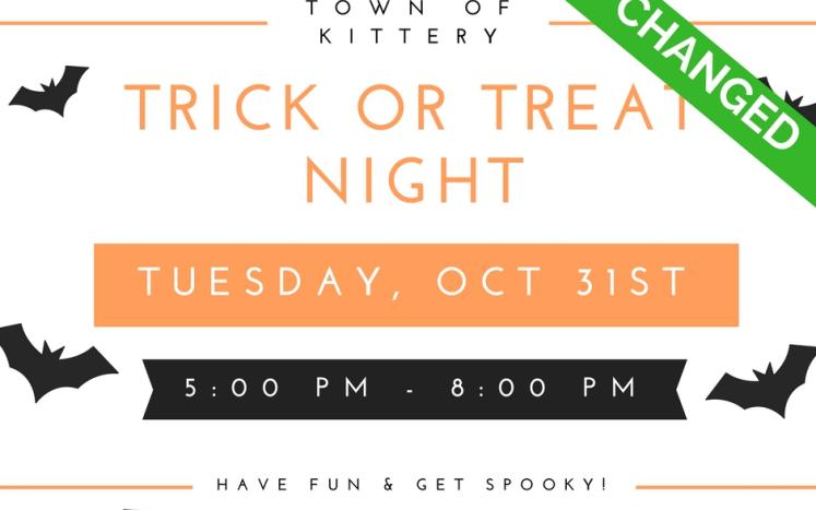 Trick or Treat Night in Kittery - October 31st from 5 PM - 8 PM